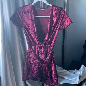 Small Velvet romper never worn!